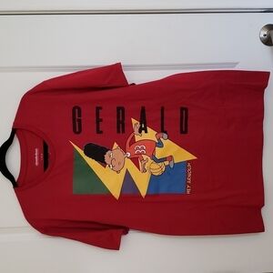 Nickelodeon Hey Arnold Gerald Men's Red Short Sleeve Tee - Size L